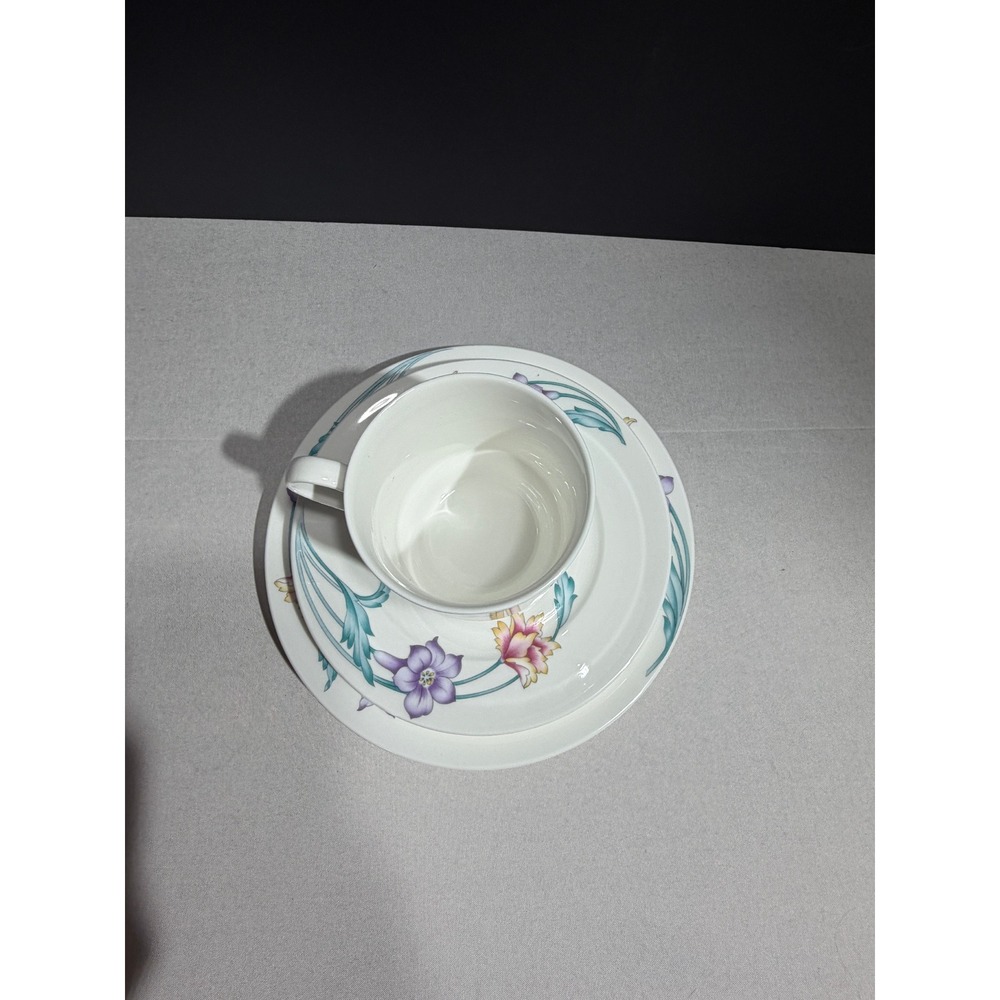 Lenox Decor Isle Royale 3 Piece Tea Set Cup Saucer Plate Floral Japan 7877 - Picture 5 of 10